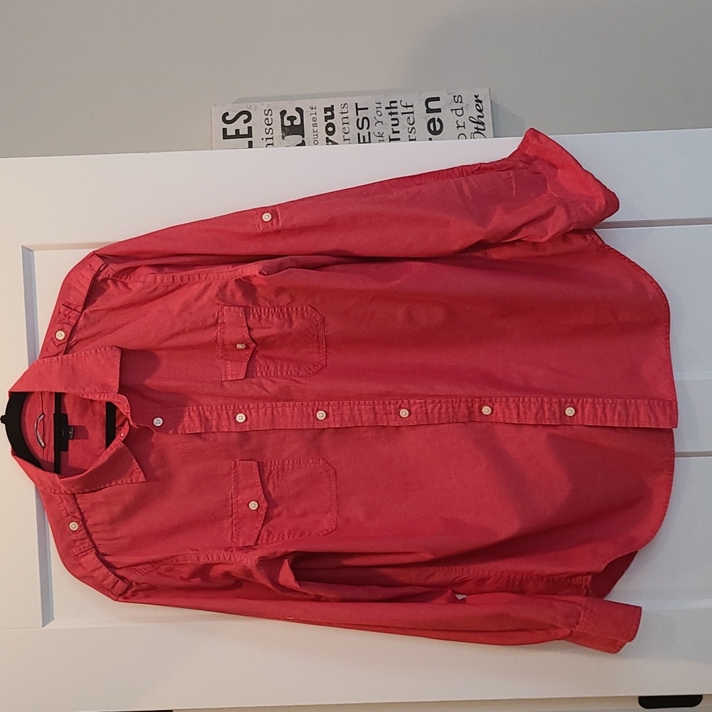 Mens red Banana Republic button down size xl